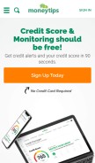 How moneytips.com looks like on a mobile device such as an iPhone.