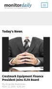 How monitordaily.com looks like on a mobile device such as an iPhone.