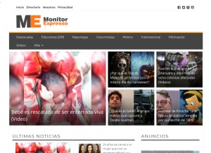 How monitorexpresso.com looks like on a tablet such as an iPad.