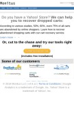 How monitus.net looks like on a mobile device such as an iPhone.