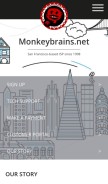 How monkeybrains.net looks like on a mobile device such as an iPhone.