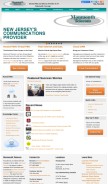 How monmouth.com looks like on a mobile device such as an iPhone.