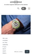How monochrome-watches.com looks like on a mobile device such as an iPhone.