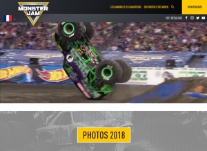 How monsterjam.com looks like on a tablet such as an iPad.