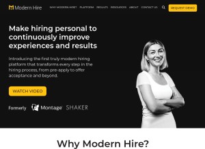 How montagetalent.com looks like on a tablet such as an iPad.