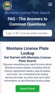 How montanalicenseplates.com looks like on a mobile device such as an iPhone.