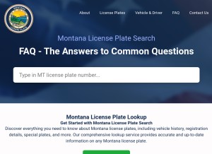 How montanalicenseplates.com looks like on a tablet such as an iPad.