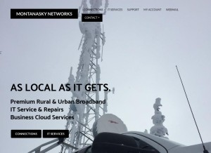 How montanasky.net looks like on a tablet such as an iPad.