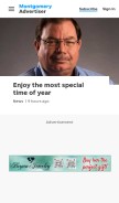 How montgomeryadvertiser.com looks like on a mobile device such as an iPhone.