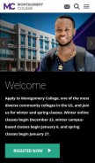 How montgomerycollege.edu looks like on a mobile device such as an iPhone.