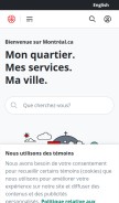 How montreal.ca looks like on a mobile device such as an iPhone.