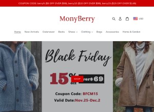 How monyberry.com looks like on a tablet such as an iPad.