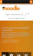 How moodle.org looks like on a mobile device such as an iPhone.