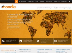 How moodle.org looks like on a tablet such as an iPad.