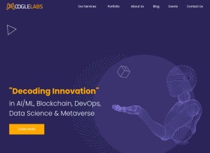 How mooglelabs.com looks like on a tablet such as an iPad.