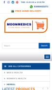 How moonmedics.com looks like on a mobile device such as an iPhone.