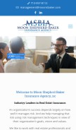 How moonsbaker.com looks like on a mobile device such as an iPhone.