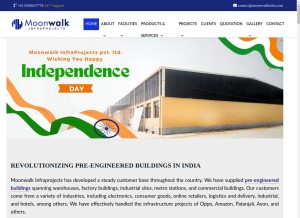 How moonwalkinfra.com looks like on a tablet such as an iPad.
