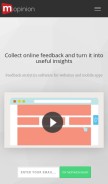 How mopinion.com looks like on a mobile device such as an iPhone.