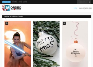 How mordeo.org looks like on a tablet such as an iPad.