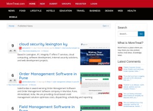 How moretreat.com looks like on a tablet such as an iPad.