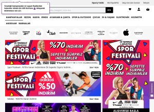 How morhipo.com looks like on a tablet such as an iPad.