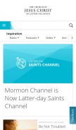 How mormonchannel.org looks like on a mobile device such as an iPhone.
