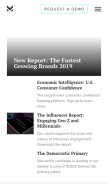 How morningconsult.com looks like on a mobile device such as an iPhone.