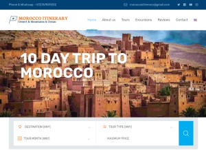 How morocco-itinerary.com looks like on a tablet such as an iPad.