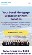 How mortgagebrokersnorthernbeaches.com.au looks like on a mobile device such as an iPhone.