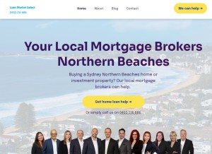 How mortgagebrokersnorthernbeaches.com.au looks like on a tablet such as an iPad.