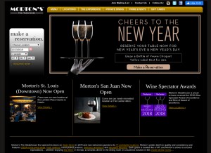 How mortons.com looks like on a tablet such as an iPad.