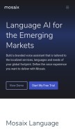 How mosaix.ai looks like on a mobile device such as an iPhone.