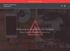 How mostessentialgadgets.com looks like on a tablet such as an iPad.