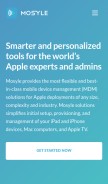 How mosyle.com looks like on a mobile device such as an iPhone.