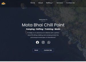 How motabhaichillpoint.com looks like on a tablet such as an iPad.