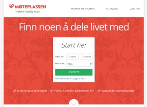 How moteplassen.com looks like on a tablet such as an iPad.