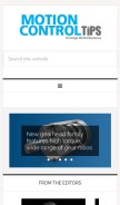 How motioncontroltips.com looks like on a mobile device such as an iPhone.