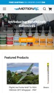 How motionrc.com looks like on a mobile device such as an iPhone.