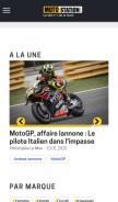 How moto-station.com looks like on a mobile device such as an iPhone.