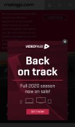 How motogp.com looks like on a mobile device such as an iPhone.