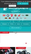 How motoplanete.com looks like on a mobile device such as an iPhone.
