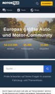 How motor-talk.de looks like on a mobile device such as an iPhone.