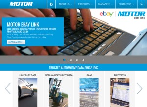 How motor.com looks like on a tablet such as an iPad.
