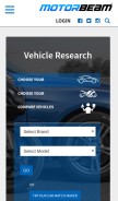 How motorbeam.com looks like on a mobile device such as an iPhone.