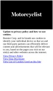 How motorcyclistonline.com looks like on a mobile device such as an iPhone.