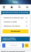 How motordoctor.fr looks like on a mobile device such as an iPhone.