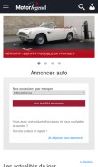 How motorlegend.com looks like on a mobile device such as an iPhone.