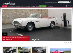 How motorlegend.com looks like on a tablet such as an iPad.