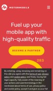 How motormobile.com looks like on a mobile device such as an iPhone.